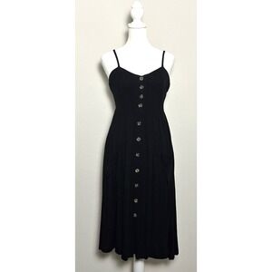 Women's Sundress Good Luck Gem Dress Black 2 Pocket‎  Size (2) Strappy Midi
